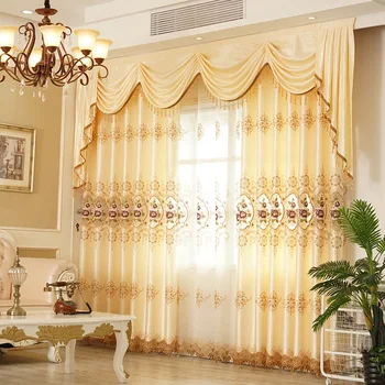 Elegantno Klasično Belo Kremo Deluxe Vezene Zavese za dnevno Sobo Windows Sodobne Visoke Kakovosti Zavese za Spalnico Hotel