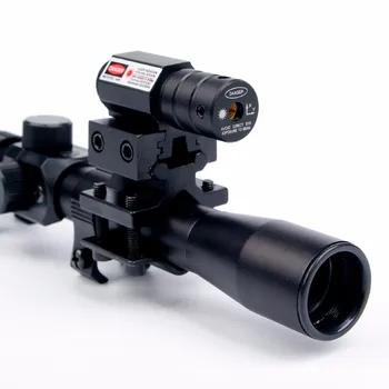 NAS RU Parka 4x20 Puška Optika Področje Riflescope z Rdečo Piko Laser Pogled in 11 mm Železniškega Okvirov za 22 Kalibra Puške, Lovske