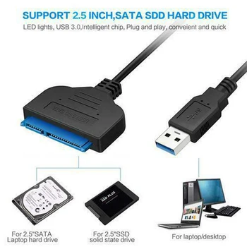 1* Visoka Kakovost USB 3.0, Da SATA Prenosni Trdi Disk, Pogon SSD HHD Adapter Podatkovni Kabel Pretvornik 2.5