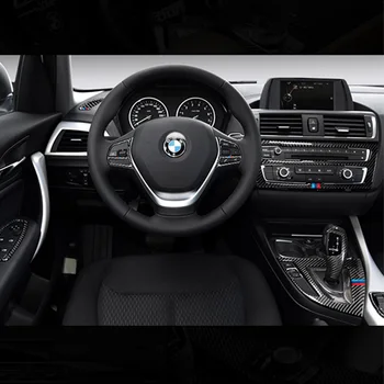 Ogljikovih Vlaken Za BMW 1 2 Serija F20 F21 F22 F23 Notranje zadeve Prestavljanje klimatska Naprava CD Plošči Vrata Armrest Kritje Trim Avto Nalepke