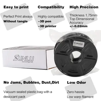 SUNLU ABS 3D tiskalnik, ki z žarilno 1.75 mm abs 3d tiskanje polnjenje potrošni material abs 3d žarilno ekstruder za DIY model 3d tiskanje