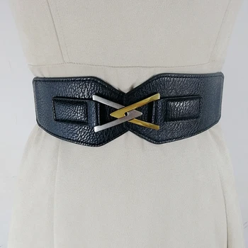 Oblikovalec pasovi za ženske elastične korzet pasu široko stretch riem easybelt plus velikost cinturon mujer big cummerbunds obleko cintos