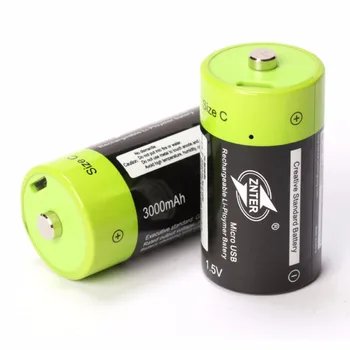 ZNTER 3000mAh 1,5 V baterija za ponovno polnjenje C velikost USB polnilna litij-polimer baterija hitro polnjenje preko Mikro USB kabla