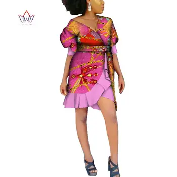 Ženske Sladko Afriške Tiskanja Obleke Dashiki Plus Velikost 6xl Bazin Riche Tradicionalna Afriška Oblačila Poletje Stranka Obleko WY3337