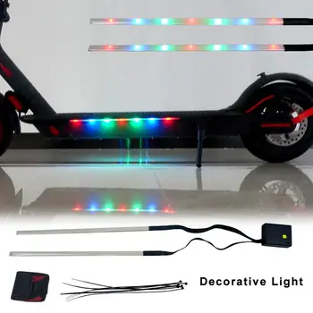 Zložljivi LED Trak Svetilka Bar Lučka Za Xiaomi Mijia M365 Električni Skuter Skateboard Noč Kolesarjenje Varnost Dekorativne Luči