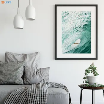 Sodobni Umetnosti Seascape Platno Slikarstvo Oceanskih Valov Plakatov in Fotografij Wall Art Stenske Slike za dnevno Sobo Skandinavski Slog Doma Dekor