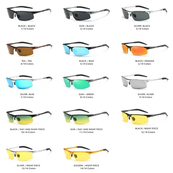 Vintage Polarizirana sončna Očala Moških High Definition Klasična blagovno Znamko, aluminijast Okvir Vožnje očala zonnebril heren