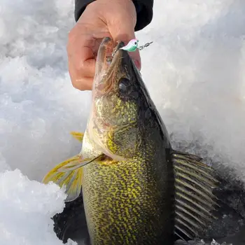 Goture 12Pcs/polje Led Šablona Komplet Zimskih Fishing Lure Navpično Jigging Vabe Vodi Vodja Lure za Ostriž