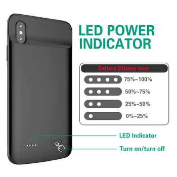 Leioua Baterije Primeru 4000 mah Power Bank Baterija Ohišje za IPhone X Polnjenje Baterije Polnilnik Novih Moči Banke 4000 mah za Iphone X
