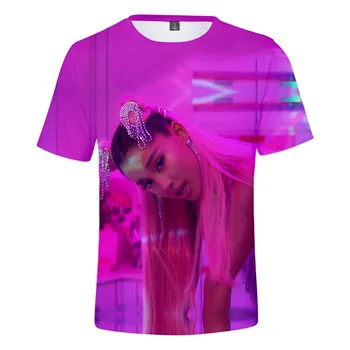 Ariana Grande 3D Majica s kratkimi rokavi Ženske T-Shirt Sladilo Hvala U Naprej Harajuku korejski Ulične Hip Hop Smešno Tshirt Tumblr Oblačila 4XL
