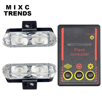 MIXC TRENDI 12V 4LED Mini Avto Stroboskopske LED Flash Policijsko Luč, Visoko Svetlost Avto Styling Sili Opozorilo, 3 Utripajoče Luči za Meglo