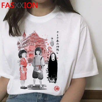 Kawaii Studio Ghibli Totoro Anime majica s kratkimi rokavi Ženske Harajuku Studio Ghibli Srčkan T Shirt Smešno Risanka Tshirt Grafični Top Tees Ženski