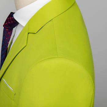 Rsfocus 2020 Fluorescentno Zeleno Mens Poroka Obleke Kostum 3 Kosov Homme Klasičnih Formalnih bo Ustrezala Človek Poslovno Obleko Jopičem 6XL TZ085