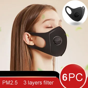 Masque маски Hitro dostavo Máscara Glavo 6PC Unisex Večkratno uporabo Dustproof Prah PM2.5 Masko Meglica Onesnaževanja Respirator Kritje מסכה