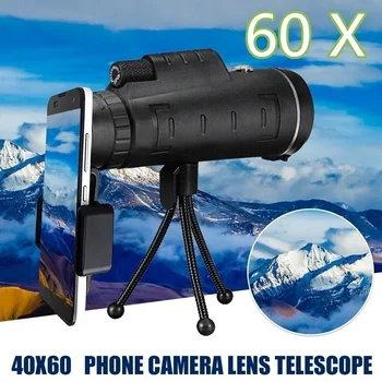40x60 Ostrenje Povečava Mini Oko HD BAK4 Optični Mobilni Telefon, Kamera, Objektiv Teleskop za Zunanjo Kampiranje Potovanja Zahvalni Dar