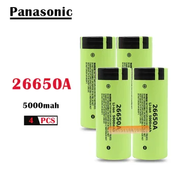 4PCS/veliko Prvotne Nova Baterija Za Panasonic 26650A 3,7 V 5000mAh Visoka Zmogljivost 26650 baterije Li-ion Baterije za ponovno Polnjenje