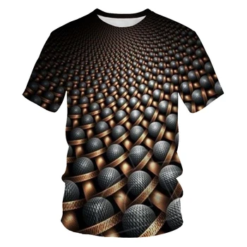 2020 novo 3d print majica s kratkimi rokavi kul žogo vzorec kratkimi rokavi moški majica s kratkimi rokavi O-ovratnik visoko elastična hip-hop priložnostne ulične T srajce