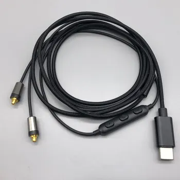 Tip-c MMCX Nadgradnjo Kabel za XIAOMI 6x MX MX2S z Mic Za HUAWEI Mate10 P20 Samsung A8S A60 Sony T9 XZ XZ2 Slušalke Kabel