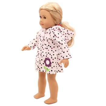 18 Inch American Doll Oblačila 2020 Nov Plašč S Cvetjem Za 1/3 BDJ Lutke Za Našo Generacijo Igrače Za Dekleta