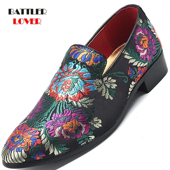 Plus velikost 37-48 moške loafers bleščice obleko znamke socialne oblikovalec vožnjo čevelj odraslih modni moški čevlji priložnostne vezenje Loafers