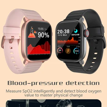 HM1 Potisnite ključ knobe Pametno Gledati Moški Ženske Poln na Dotik Fitnes Tracker Srčnega utripa Smartwatch Ure GTS za Xiaomi Huawei
