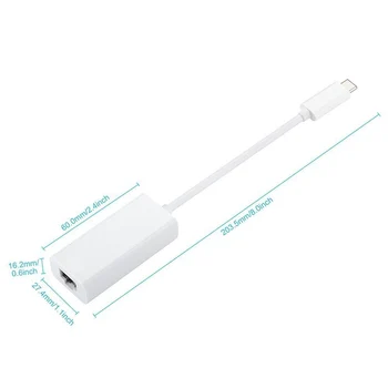 USB-C/TIP-C, priključek RJ45 Ethernet LAN Internet Kabel Adapter za MACBook & TypeC Naprave @M23