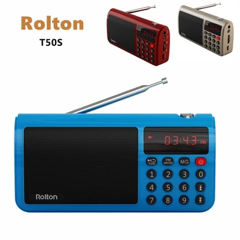 Rolton T50S Prenosni FM Radio za PC, iPod Telefon FM/MW/SW Radijski Sprejemnik, Predvajalnik Glasbe Mp3 Zvočnik TF Kartice Z Sleep Timer