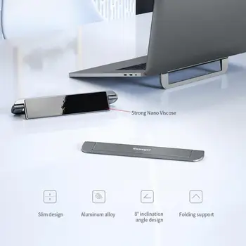 Aluminijaste Zlitine, Zložljivi Laptop Stojalo Držalo Za Macbook Pro Air Prenosnik Prenosne Kovinske Desk Tabela Znanja Košara Zložljivi
