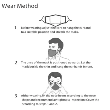 Luštna Črna Pega Print Maske Zajec Waterable Tkanine Maske PM2.5 Zaščitni Prah Maske Nastavljiv Večkratno uporabo Usta-žarilna