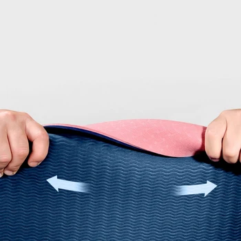 6 mm, TPE Joga Mat Non-Slip Varstvo Okolja Anti-Skid in Zadebelitev Začetnike Fitnes Mat(Pink + Modra)