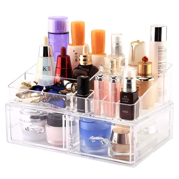 Ličila Organizator Kozmetični Škatla Za Shranjevanje Predal Organizador Maquillaje Prozorni Plastični Box Šminka Nakit Zaslon Stojalo