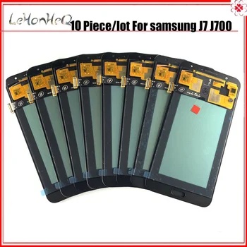 10 Kos/veliko Incell LCD zaslon Za Samsung J7 J700 LCD-Zaslon, Zaslon na Dotik, Računalnike Zbora Za samsung Galaxy J700 J700F LCD