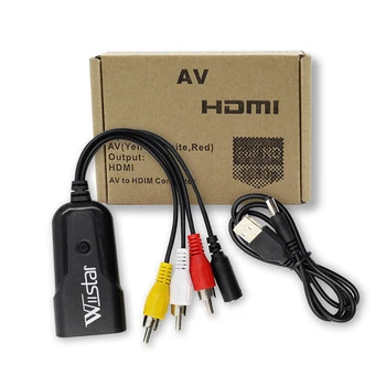 Mini 1080P Kompozitni AV RCA za HDMI-združljive Video Prilagodilnik Pretvornika Full HD 720/1080p DO Scaler AV2HDMI za HDTV Standard TV