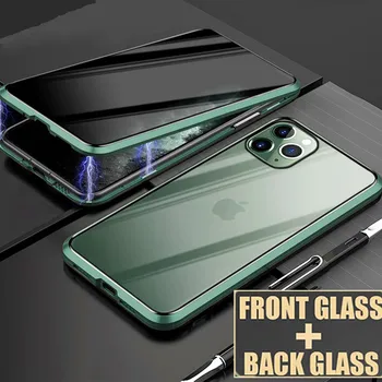 360 Popolno Zaščito Proti Zasebnosti Magnetno Ohišje Za Samsung Galaxy S20 Ultra S10 S8 S9 Plus Opomba 10 8 9 Odbijača Dvojno Steklo primerih