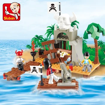 0278 142pcs Pirat Majhen otok Konstruktor Model Komplet Bloki Združljiv LEGO kock Igrače za Fante, Dekleta, Otroci, Modeliranje