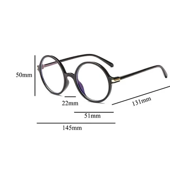 Računalnik Očala Modre Svetlobe Anti Leče Pregleden Krog Optičnih Slik UV Blokiranje Gaming Filter Jasno Eye Glasses Okvir
