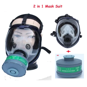 Kemijski varnosti paint spray barva plinsko masko, full-face dela dihalno masko s filtrom element 40 mm