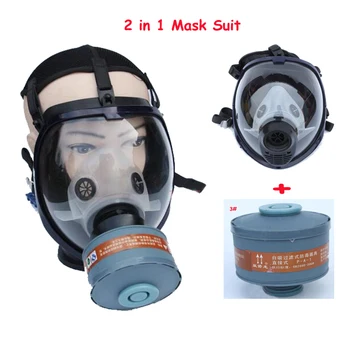 Kemijski varnosti paint spray barva plinsko masko, full-face dela dihalno masko s filtrom element 40 mm