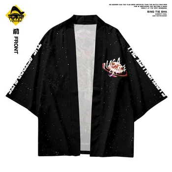 2020 Moških Jopico Japonska Harajuku Yukata Haljo Tradicionalna Oblačila Japonski Slog Okostje Astronavt Tiskanja Kimono Ulične