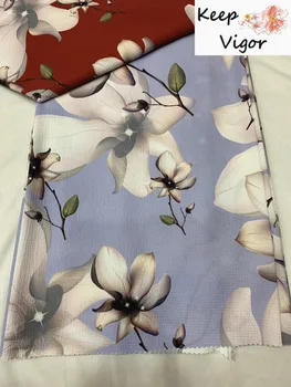 Tovarniško usmerjanju prodaje (1meter) mehko elegantno veliko cvetja poln tiskanih dobra kvaliteta tkanine za lady stranka obleko DIY čipke QS015