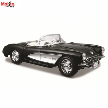 Maisto 1:18 1957 Chevrolet Corvette tlačno litje Zlitine Modela Avtomobila Klasično Dekoracijo Zbirka darilo