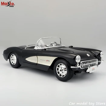 Maisto 1:18 1957 Chevrolet Corvette tlačno litje Zlitine Modela Avtomobila Klasično Dekoracijo Zbirka darilo