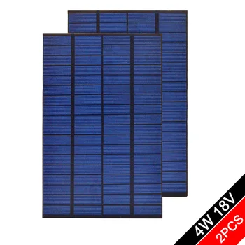 6V 18V 4Watt 4W solarnimi PET Polikristalni Silicij DIY Baterijo Napolnite Modul Mini Sončne Celice igrača - 2PCS
