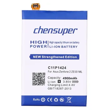 Chensuper novo 4900mAh C11P1424 Baterija Za Asus Zenfone 2 ZE551ML ZE550ML 5.5 Palčni Litij-Polimer Baterija