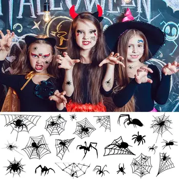 10 Listov Halloween Tetovaže Art Ustvarjalne Obraz, Telo Nalepke Okraski Stranka za Otroke, Odrasle