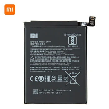 Xiao mi Originalni BN47 4000 mah Baterija Za Xiaomi Mi A2 Lite/Xiaomi Redmi 6 Pro BN47 Telefon Zamenjava Baterije +Orodja