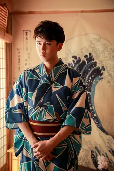 Tradicionalna Japonska Moški Kimono bo ustrezala Luksuzni Moški kopalni plašč Yukata Moški Seksi Nightgown Salon Oblačilih Kimono cosplay Kostume A60612