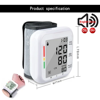 Zapestje sphygmomanometer ukrepi krvni tlak, kadarkoli, kjerkoli, spremlja zdravje, prenosne elektronske sphygmomanometer