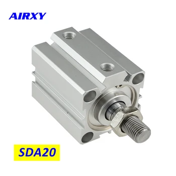 SDA 20 mm kompaktna pnevmatski cilinder dvojni valj, ki deluje letalski batni valja 5-100mm hoda SDA20 SDA20-25