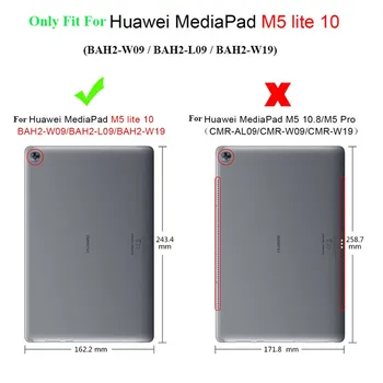 Za Huawei MediaPad M5 Lite 10 Usnjena torbica, ki je Stojalo za Tablične Kritje Za Huawei M5 lite 10.1 